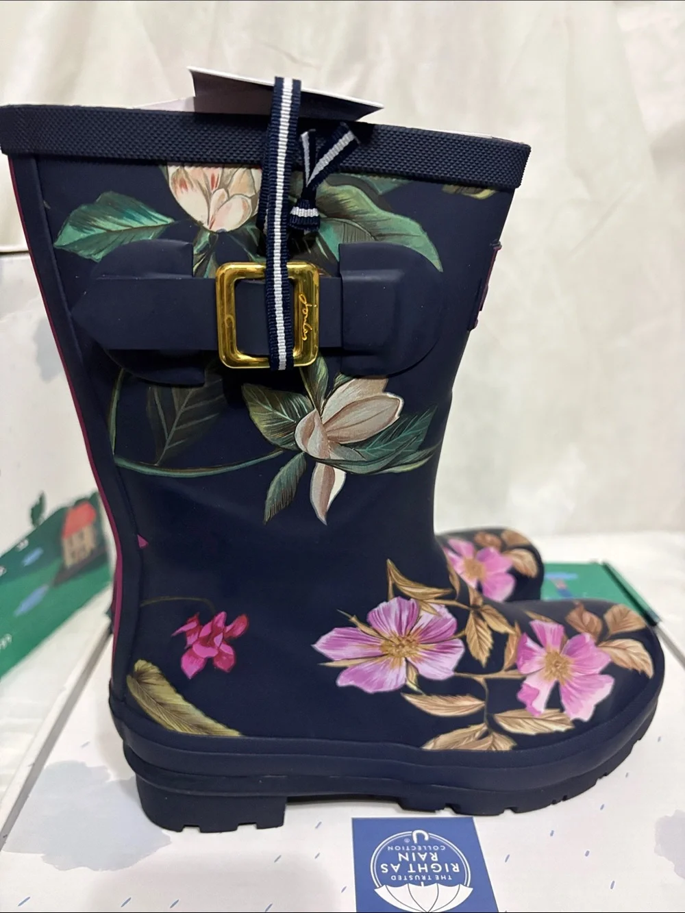 Joules navy rain